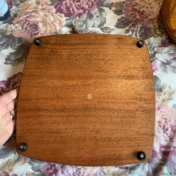 Gail Craft Wood & Ceramic Tile Cheese Board Tray With Knife - Picture 4 of 4